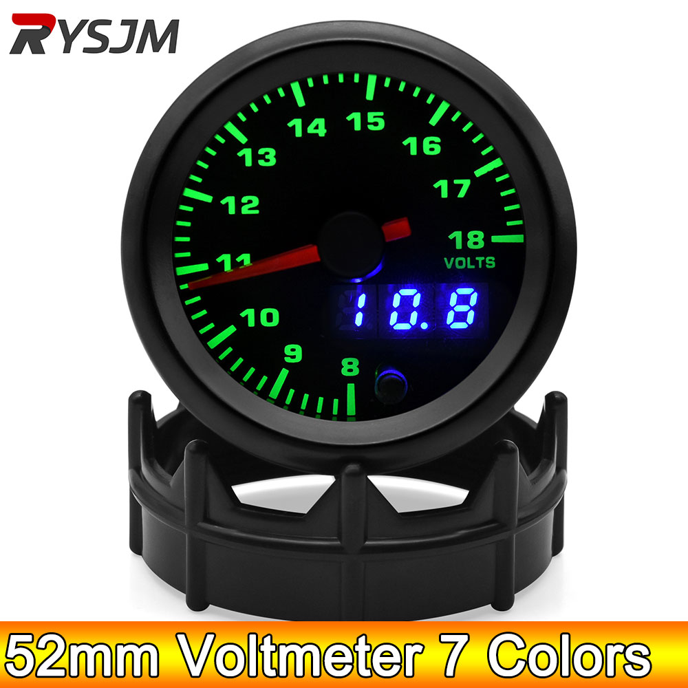 Battery Load Tester - AD 7 Colors Backlight Voltmeter 52mm