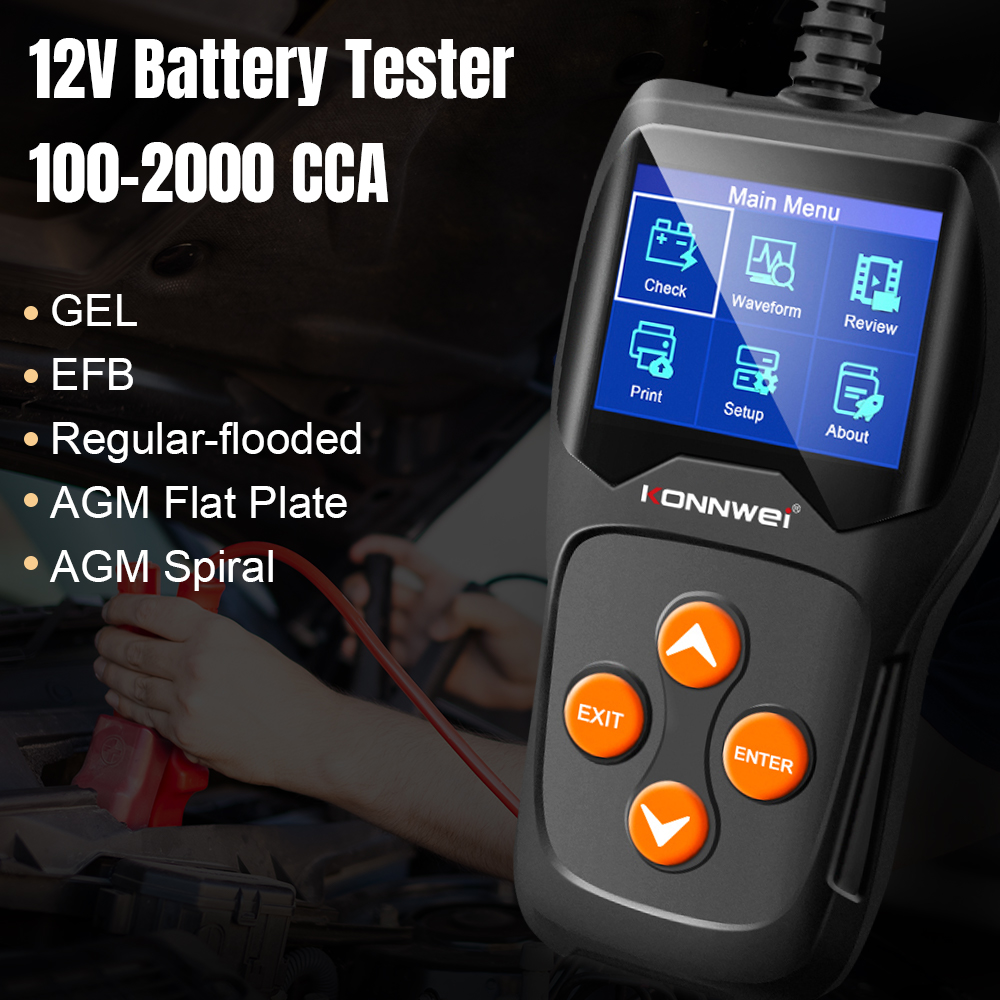 KONNWEI KW600 Professional Car - огляд і ціна Battery Load Tester