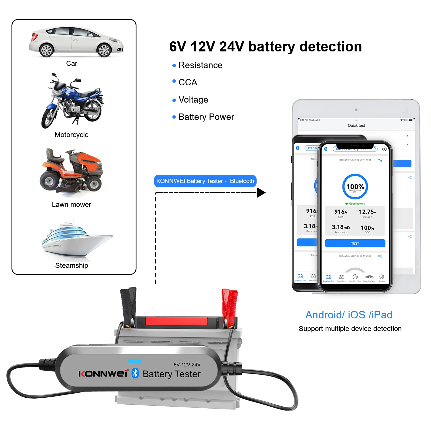 2026 KONNWEI BK200 Bluetooth 5 - огляд і ціна Battery Load Tester