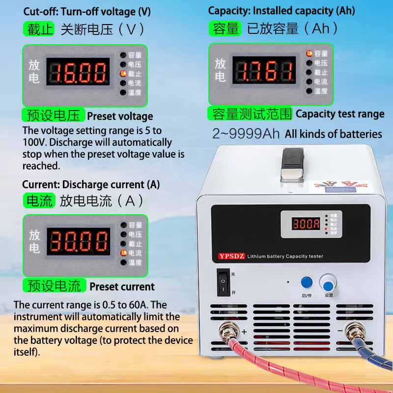 100V 45A lithium battery pack  - огляд і ціна Battery Load Tester