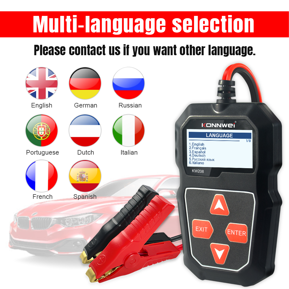 KONNWEI KW208 Professional Car - огляд і ціна Battery Load Tester